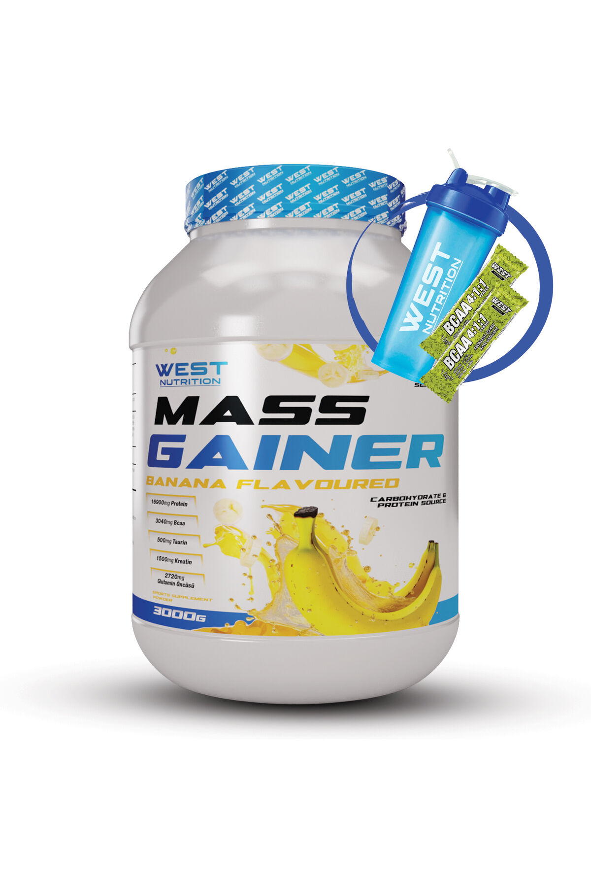 Mass Gainer Karbonhidrat Tozu 3000 Gr Muz Aromalı