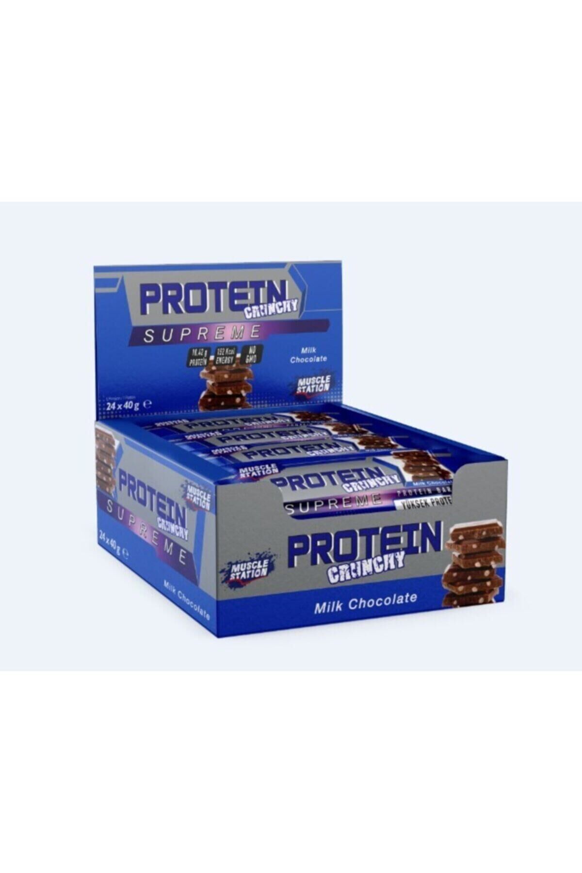Supreme Crunchy Protein Bar 40 Gr 24 Adet Milk Chocolate