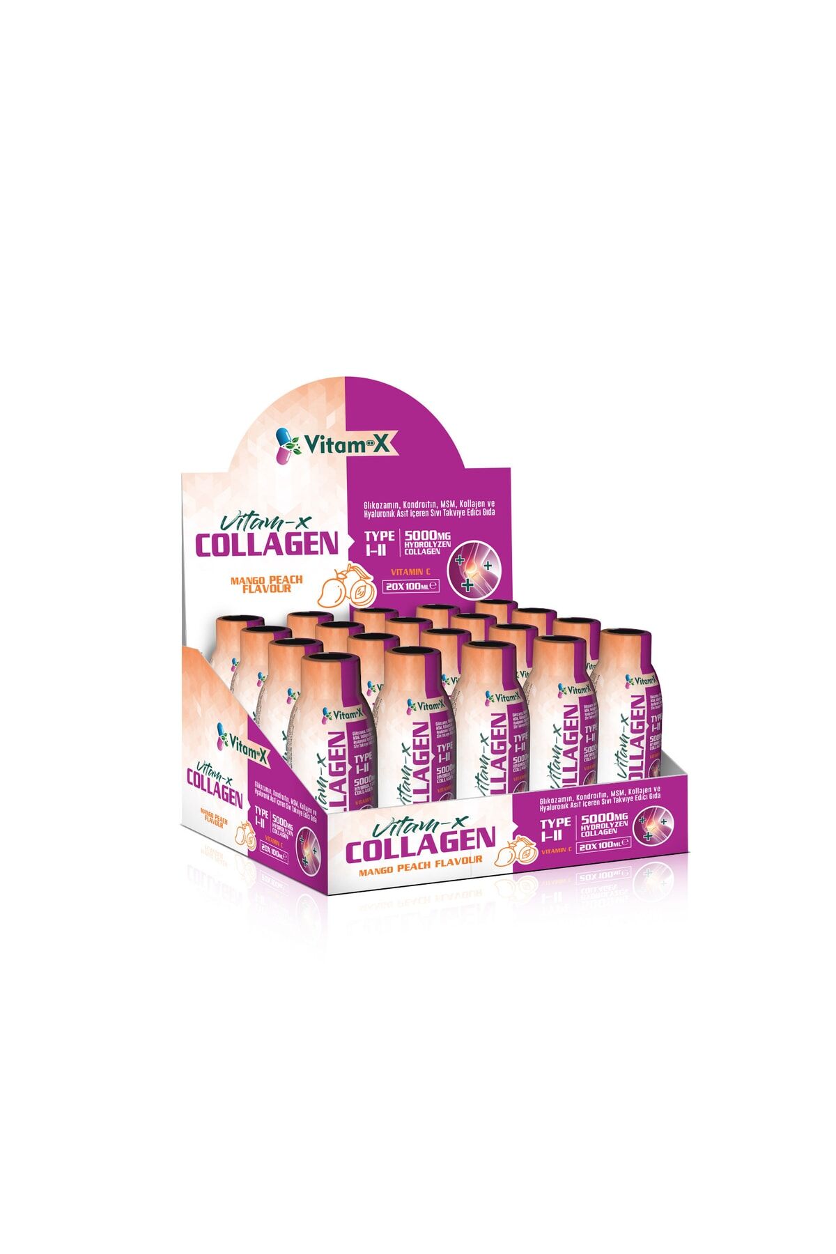 Vitam-x Kolajen Mango Şeftali Aromalı 20 Adet 100ml