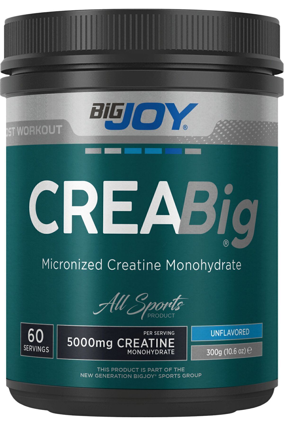 BigJoy Creabig %100 Mikronize Kreatin Monohidrat 200 Mesh Aromasız 300g 60 Servis