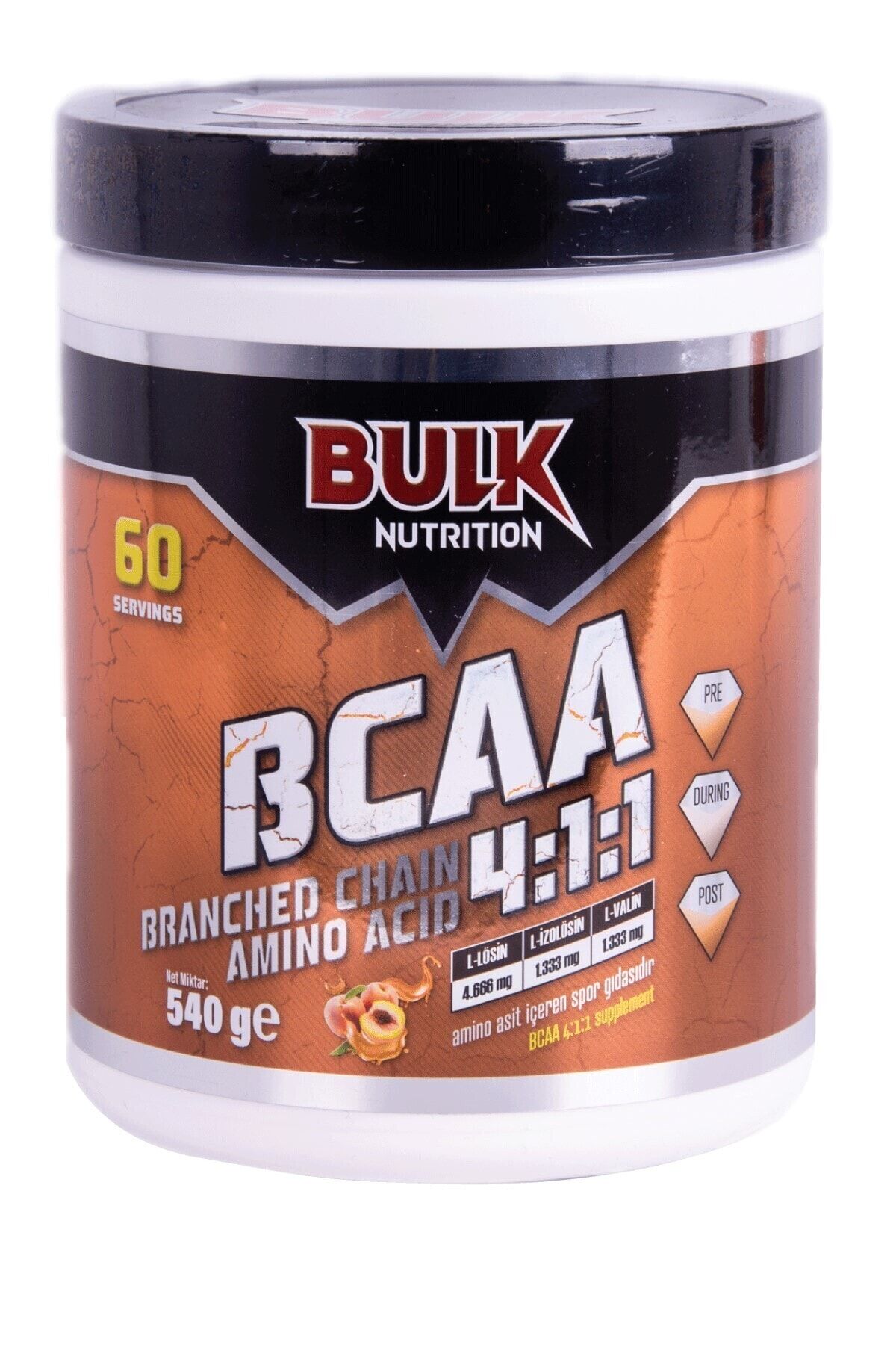 Bcaa 60 Servis 540 Gr Şeftali Aromalı