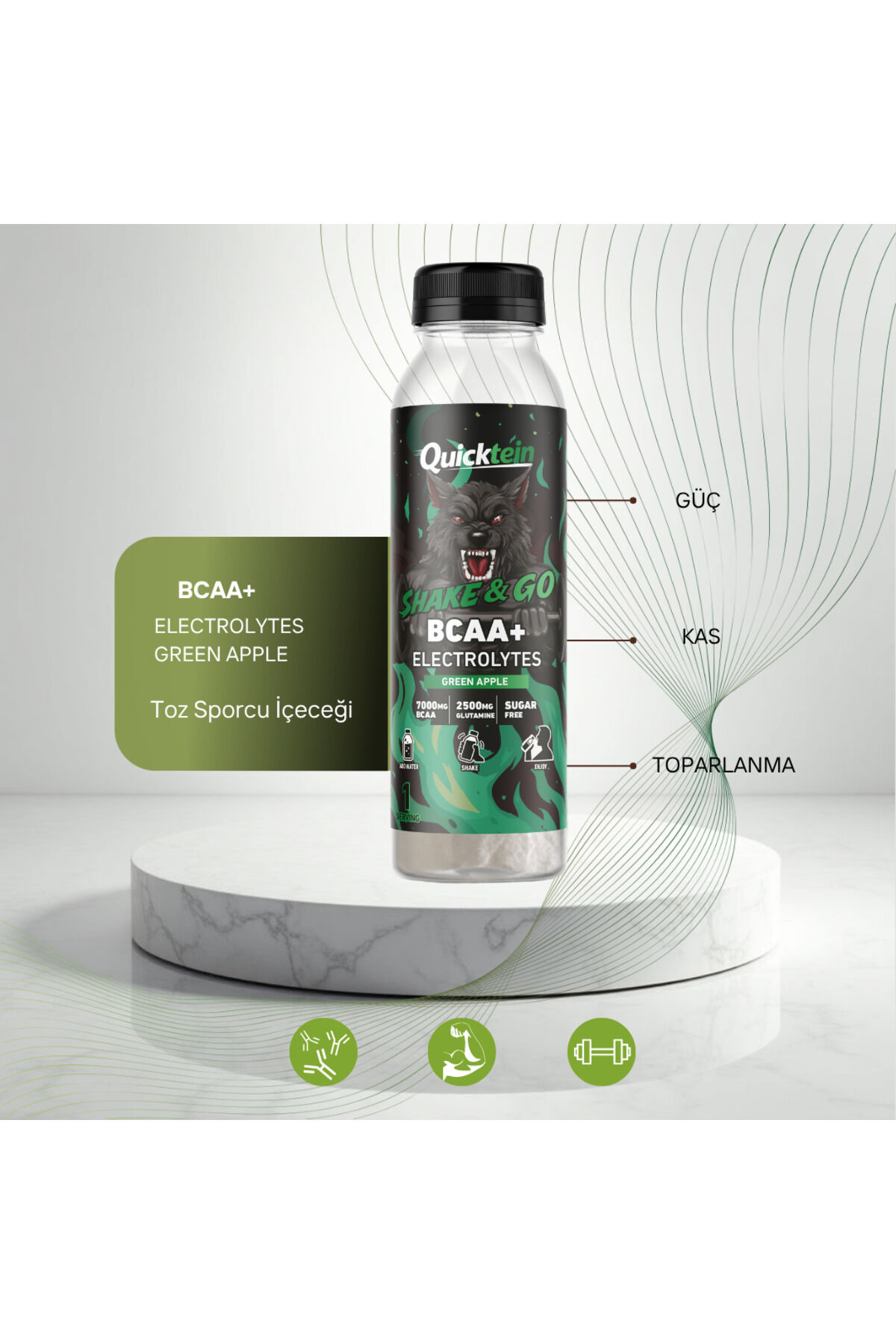 - Shake & Go BCAA+ Green Apple