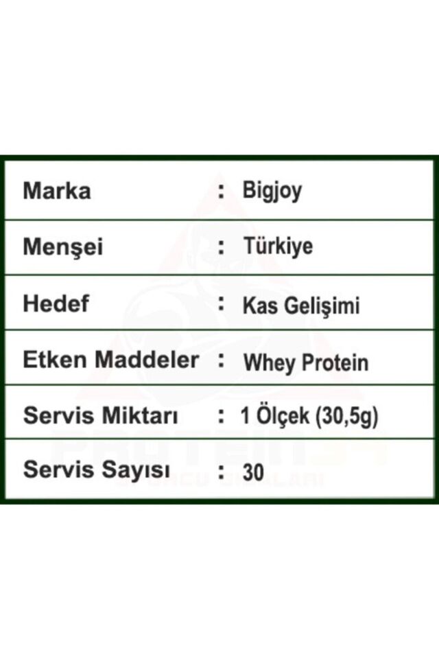 Bigjoy Big Whey Classic Protein Tozu MUZ 30 Servis