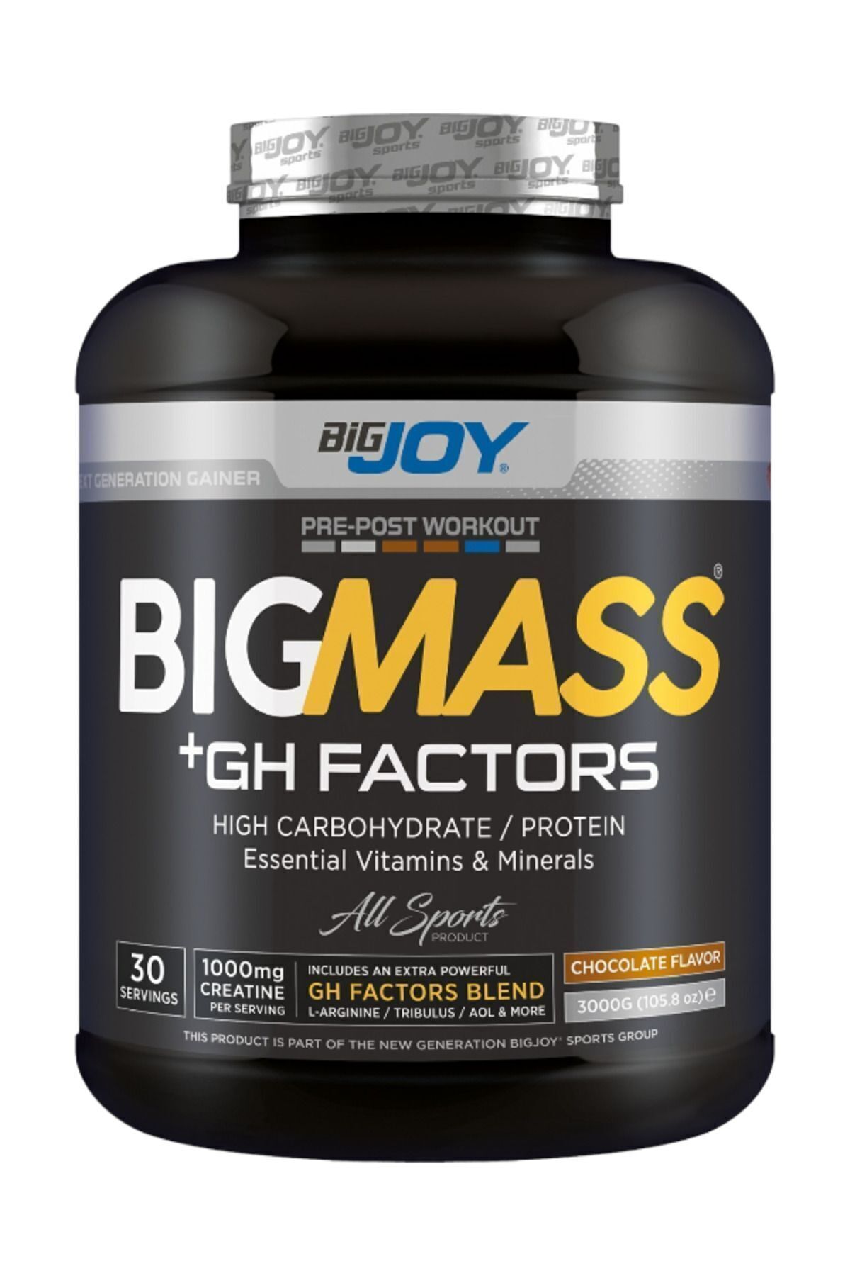 BIGMASS Gainer GH FACTORS Çikolata Aromalı 3000g
