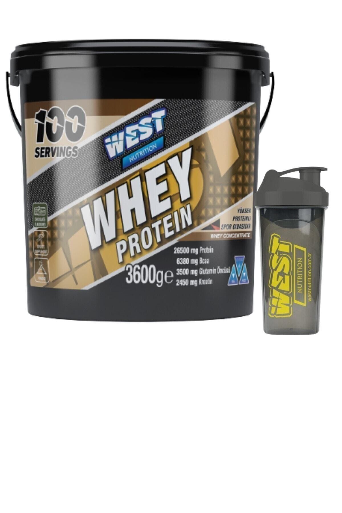 Whey Protein Tozu 3600 Gr 100 Servis Çikolata Aromalı + Shaker
