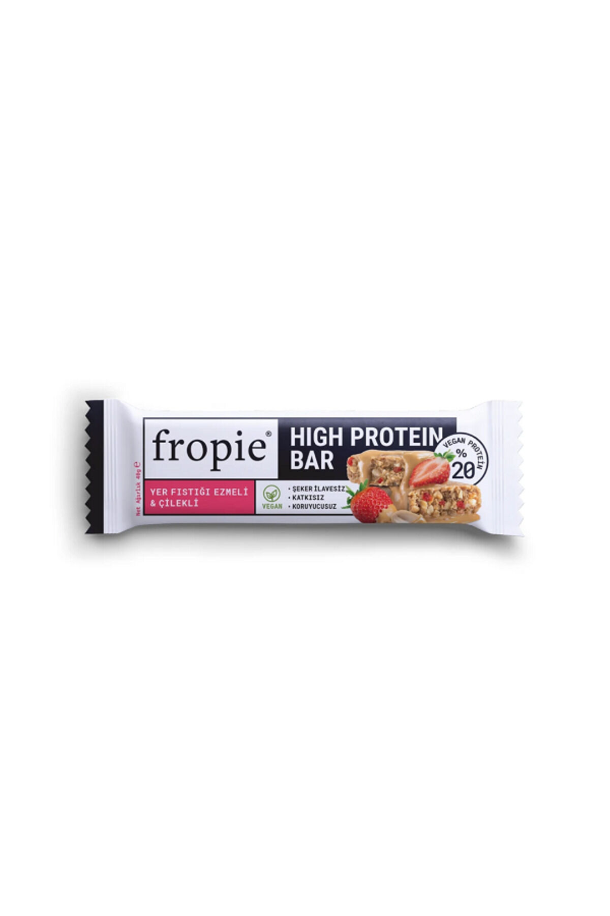 Fropie Glutensiz Yer Fıstıklı&çilekli Protein Bar 40 gr