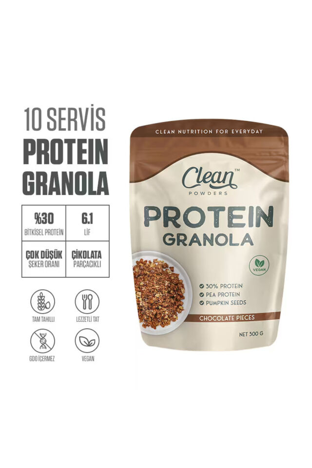 Protein Granola 300 Gr Çikolata Parçacıklı 3 Adet